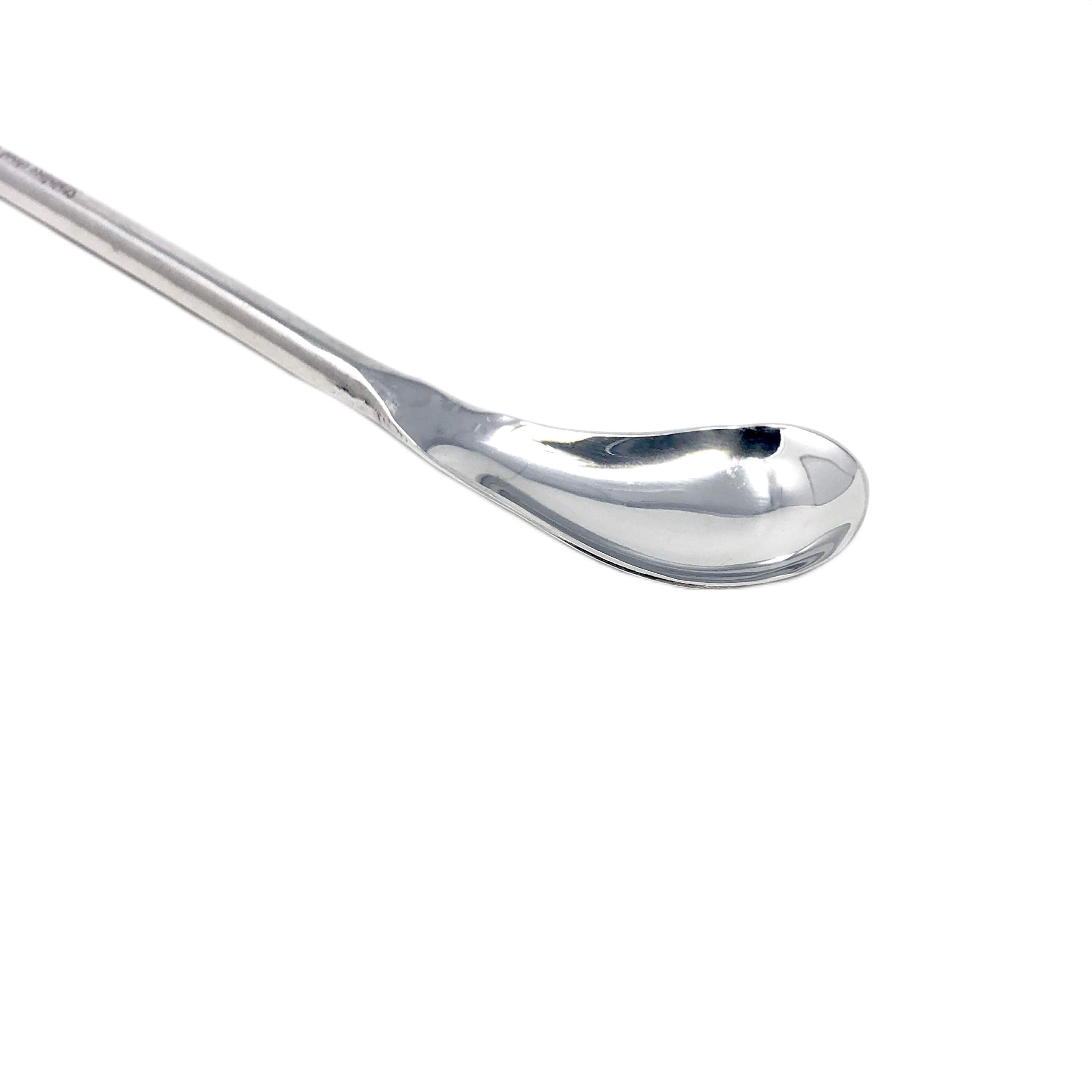 Löffel, Edelstahl, doppelseitig, quadratisch, Länge 7 cm, 1