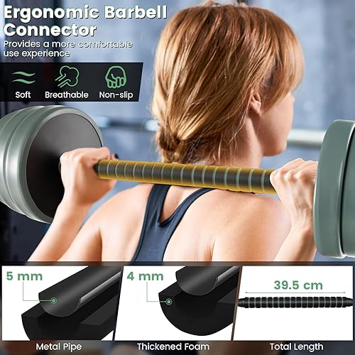 Miniatura 5 de GYMAX Adjustable Dumbbell Set, 4 in 1 Free Weight Set with Connector, 9247 LBS Used As Dumbbells, Barbells, Kettlebells, Push up Stands, Weight