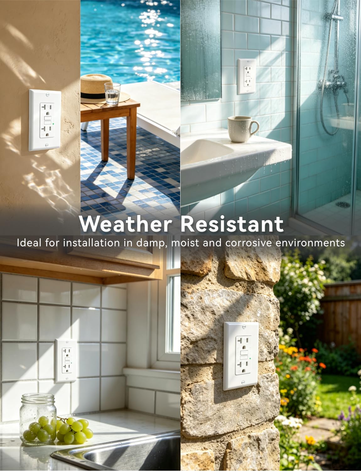 20A GFCI Outlet - UL Listed, Self-Test & Tamper Resistant -4
