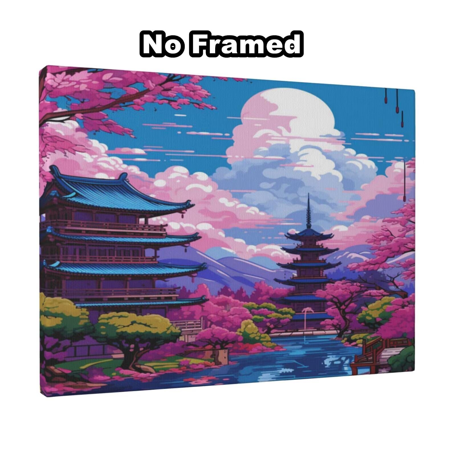 Tokyo MK273 Malen nach Zahlen für Erwachsene, DIY Malen nach Zahlen Landschaft, Acryl Malen nach Zahlen für Anfänger, Ölgemälde Handwerk für Heimdekoration, 95 x 70 cm, ohne Rahmen)
