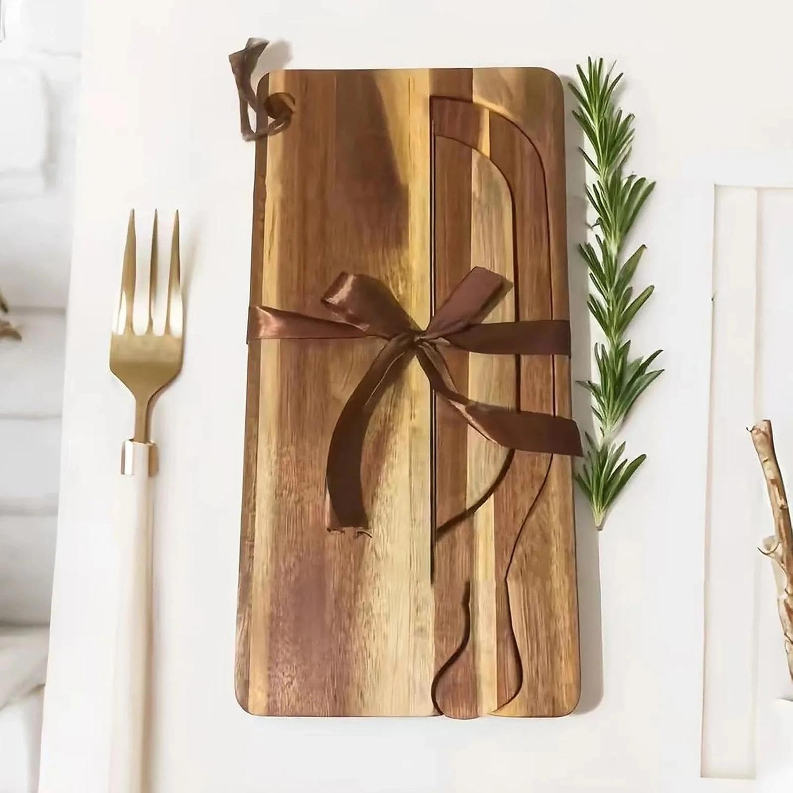 Brotschneider-Set mit Messer und Schneidebrett, manueller Schneider für Sauerteig und Bagels, beidhändiges Design mit Auffangschale, sicher für linke und rechte Hand, 39 cm Holzstation