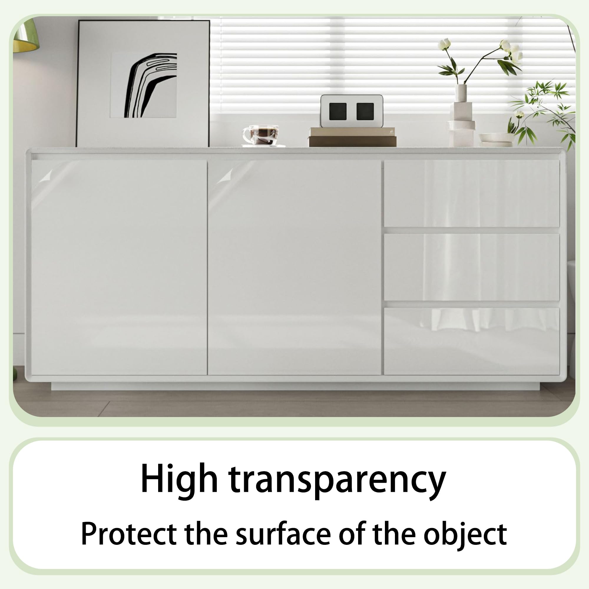 Pellicola Trasparente Adesiva 80 x 170 cm Transparente Papel de Contacto Transparente Fácil de Instalar para Baño Oficina y Hogar, Color transparente