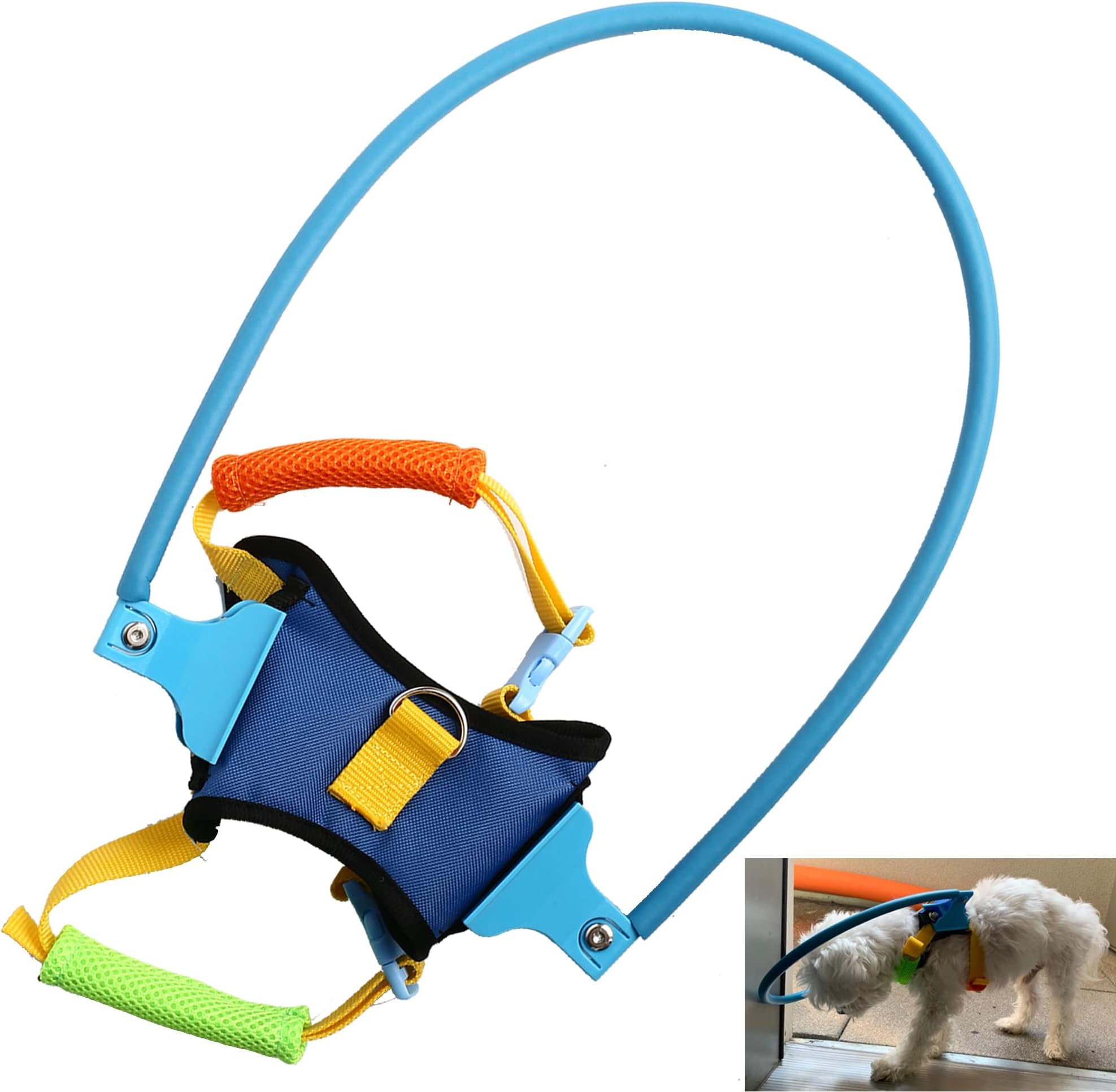 HQSLC Blind Dog Harness Guiding Device,Blind Dog Halo,Pet Collar for Blind and Poor