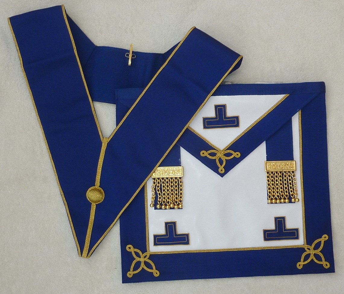 Masonic Craft Provincial Undress Apron & Collar - Premium Leather - LR142