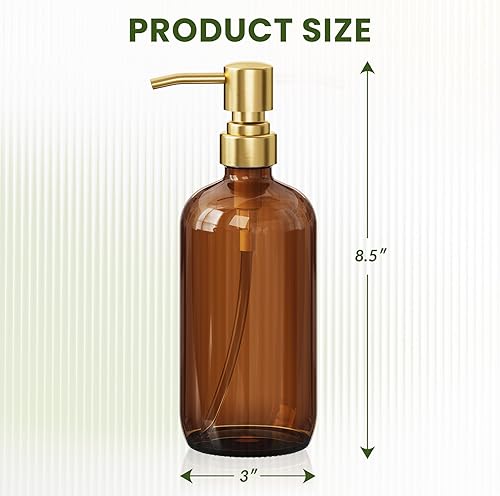 Miniatura 5 de AmazerBath Black Soap Dispenser, 2 Pack Glass Soap Dispenser with Pump, Black Dish Soap Dispenser and Black Hand Soap Dispenser for Kitchen,