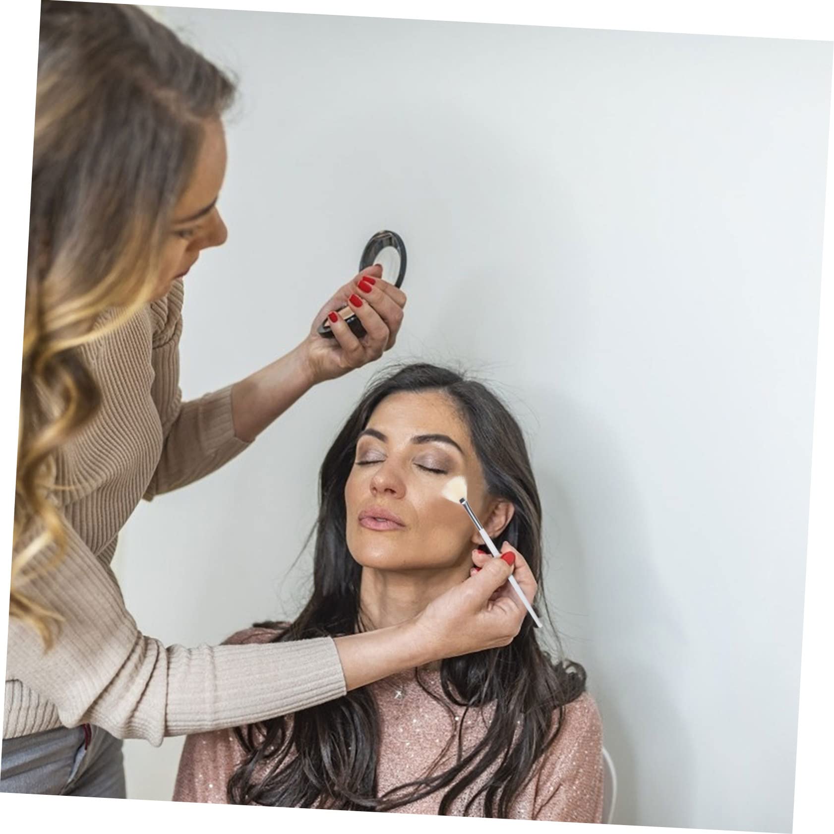 FRCOLOR 12pezzi Pennelli Per Trucco Pennello Per Contouring Illuminante e Polvere Accessori Cosmetici Per Teenager e Occasioni Festive