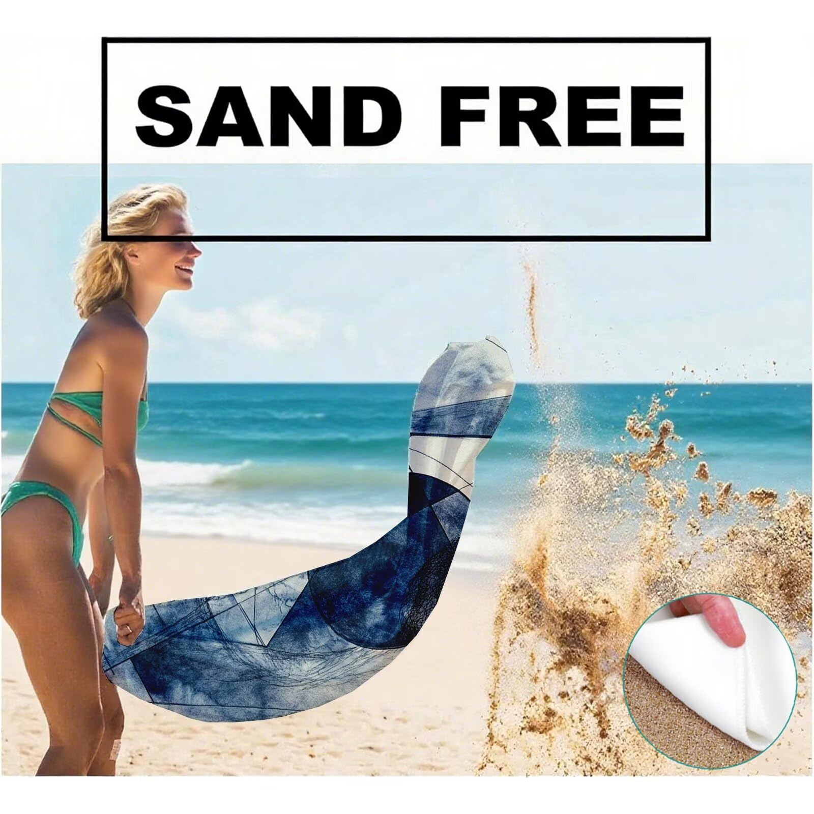 Toallas de Playa Microfibra Abstracto Toalla Playa Grande 180x90 cm Mujer Hombre Secado Rápido Absorbente Toallas Gimnasio Suave Sin Arena Toalla Microfibra para Playas Piscina Viajes Camping Q-567