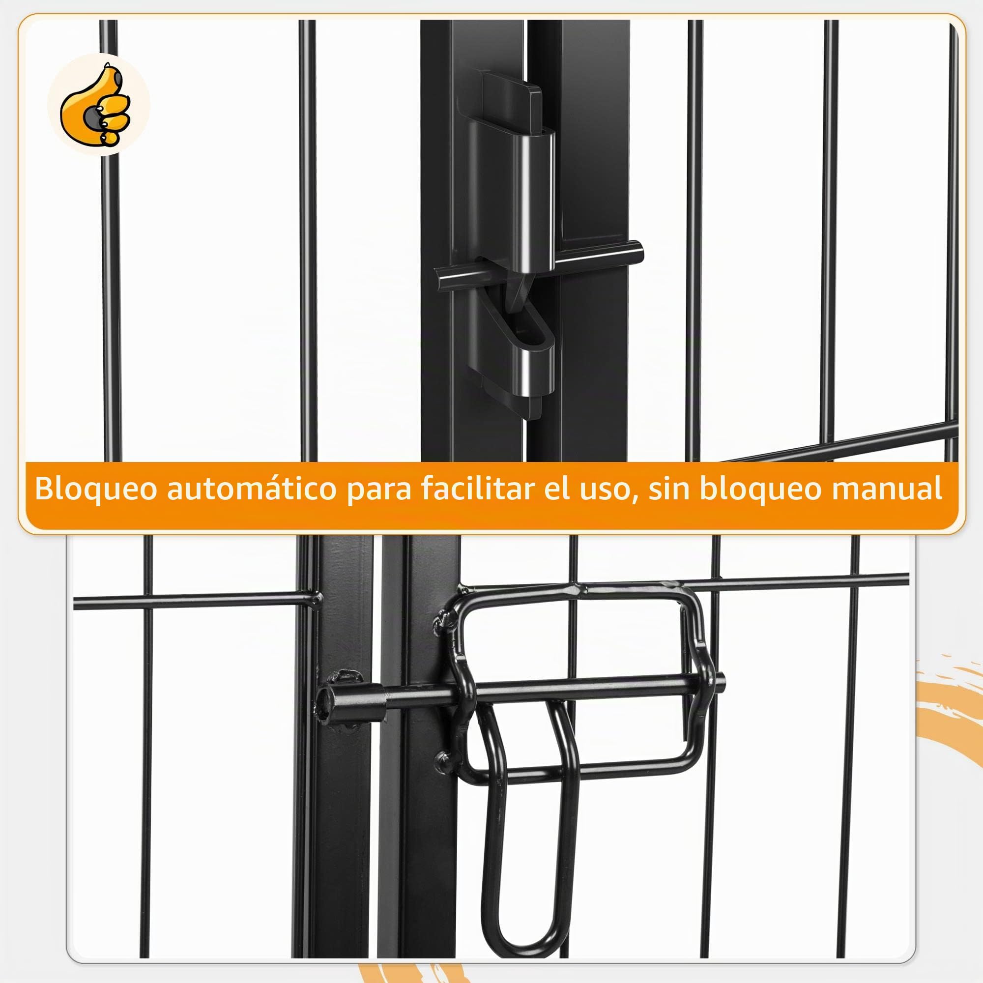 Yaheetech Parque para Perros 6 Paneles 80x80cm Cachorros Valla Plegable | para Perros Jardín de Perros Valla Metálica de Cachorros