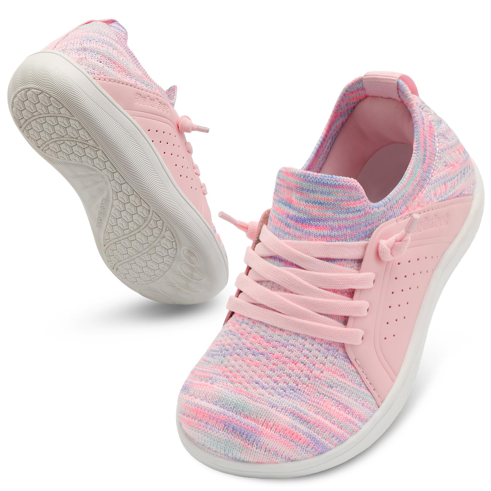 relxfeet Toddler Shoes Boys Girls Wide Barefoot Shoes Kids Zero Drop Minimalist Slip On Tennis Sneakers for Walking Running