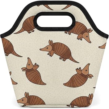 Insulated Lunch Bag for Women Men Armadillo Portable Leakproof Reusable Lunch Box Tote for Work Picnic