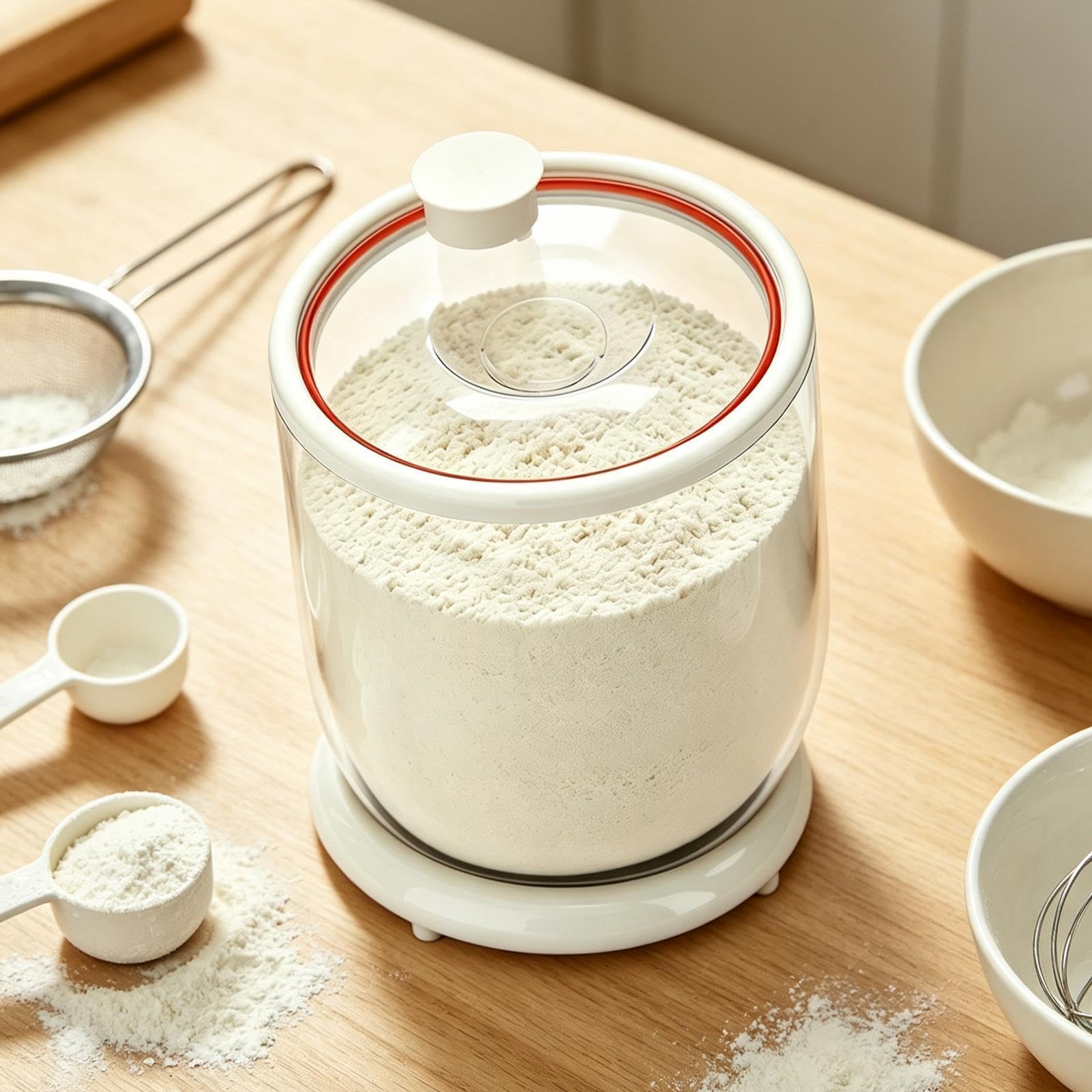 Contenitore per Riso Contenitore Ermetico Inclinabile con Versatore di
