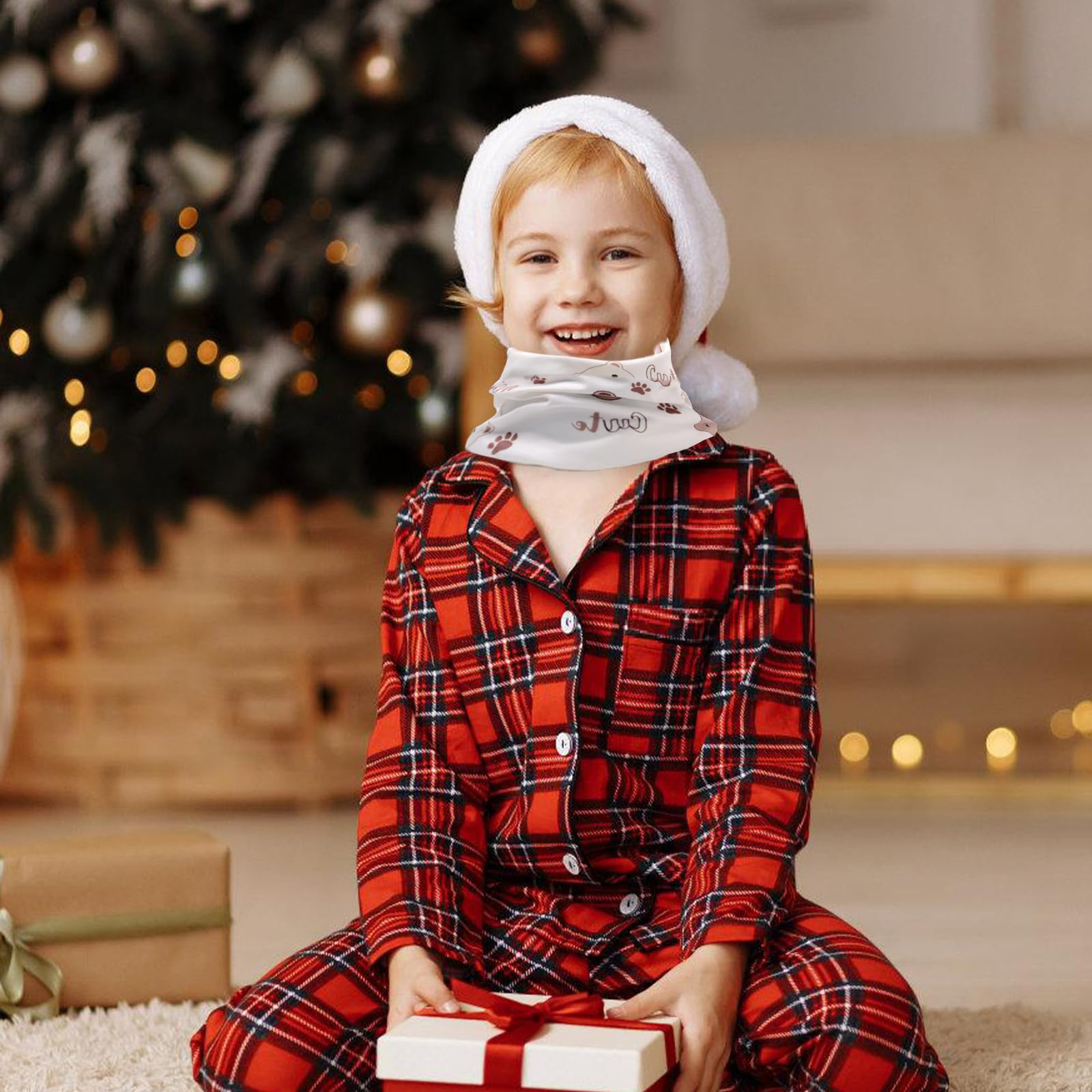 2 bufandas infantiles para niños y niñas, de algodón, con anillo en O, para el cuello, cálido invierno, otoño, bufanda, cuello, bufanda térmica a prueba de viento, para niños, regalo de