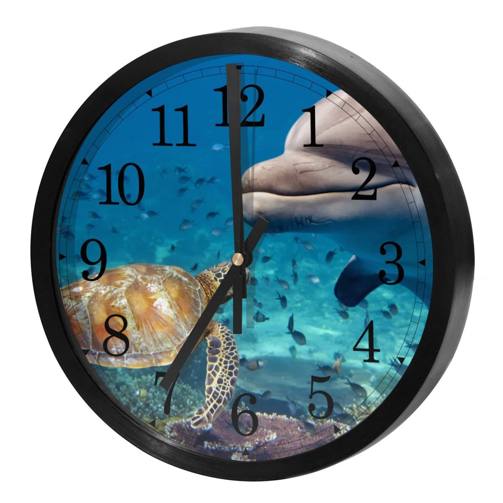 Horloge murale silencieuse à quartz à piles pour décoration de classe d'école