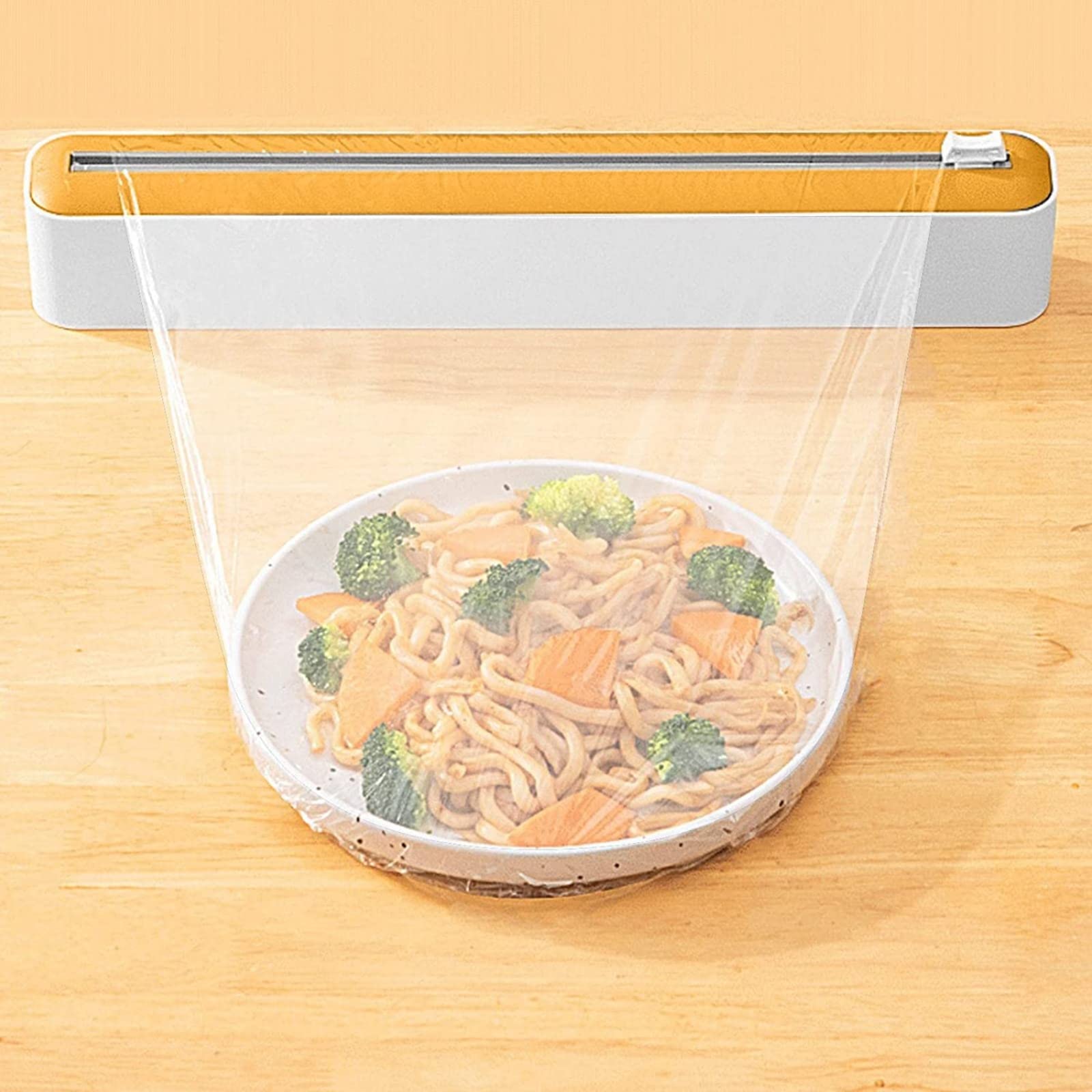 Distributeur Film Alimentaire Magnétique - Rangement Papier Alu Et Film Alimentaire, Distributeur Papier Aluminium Et Film Pratique - Dérouleur Film Alimentaire (Livré avec un film plastique)