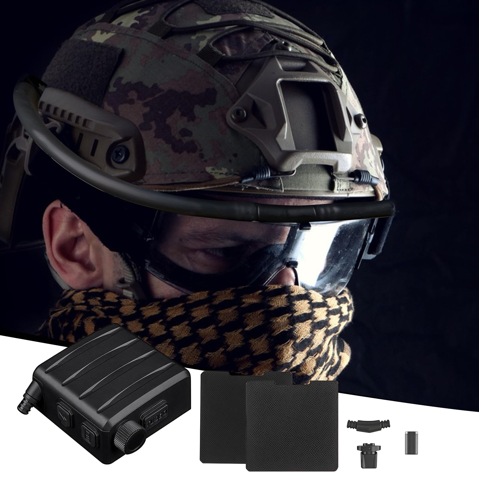 Ventilador antivaho para gafas con perilla ajustable, ajuste de velocidad del viento con cable USB, máscara de botón turbo, lentes de refrigeración, desempañador para la mayoría de cascos, cascos de