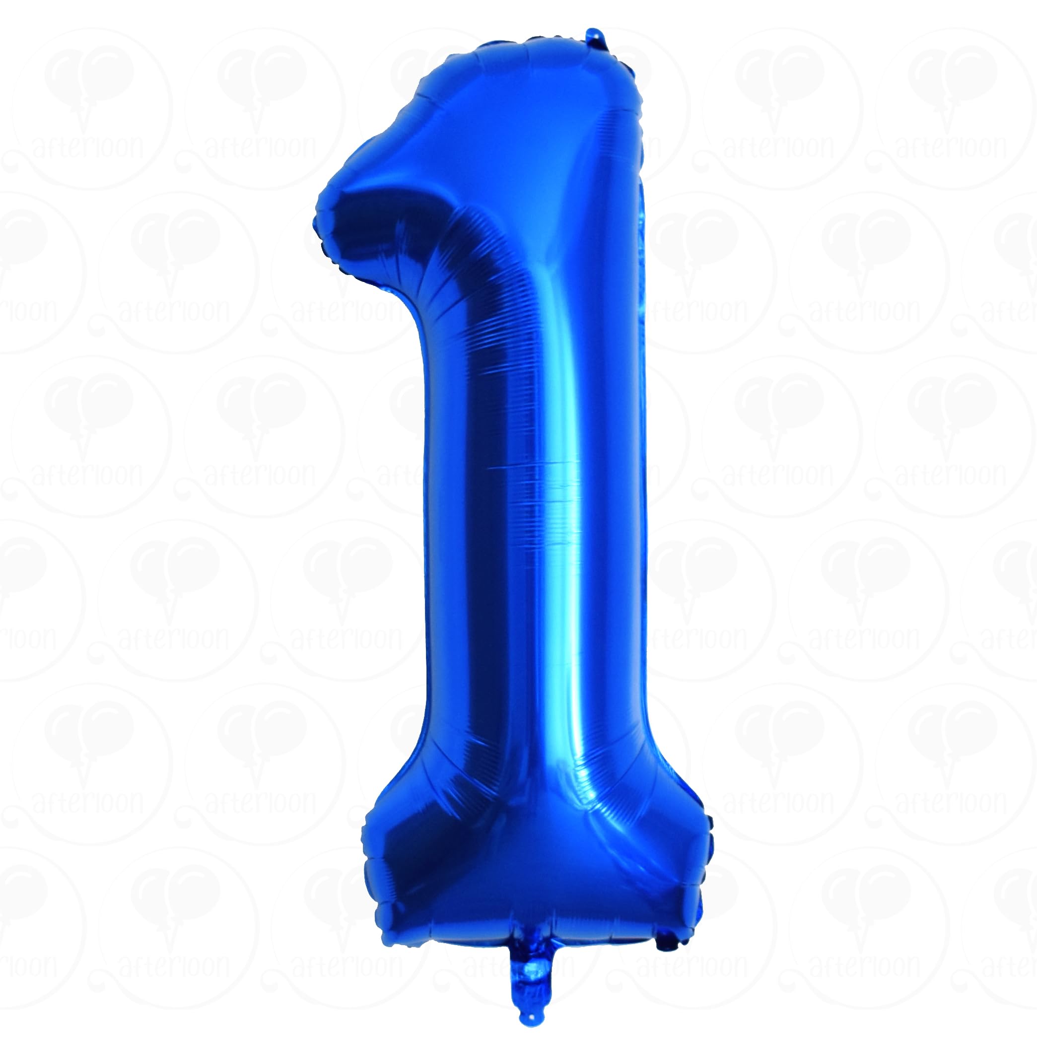 AFTERLOON 40 Inch Giant Jumbo Helium Foil Chrome Glossy Midnight Blue Mylar Number 1 Balloons for Party Decorations – Premium Quality, Durable & Reusable – Special Number or Date – Graduation,