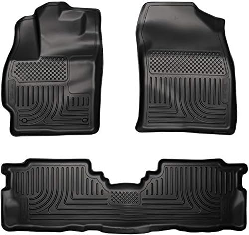 Husky Liners Weatherbeater Series - Revestimientos de suelo delantero y segundo asiento, color negro, 98911, compatible con Toyota Prius V