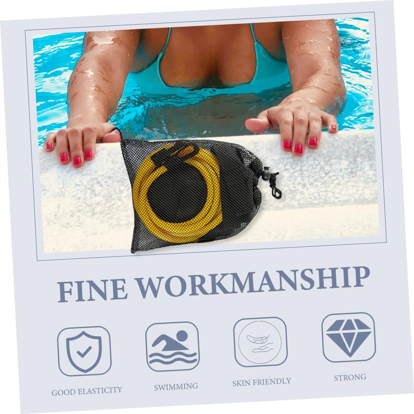 Milisten Bande de résistance de Natation Slip de Bain pour Hommes entraînement Ceinture de Natation Ceinture de nage équipement d'exercice de Natation Ceinture avec de Rangement