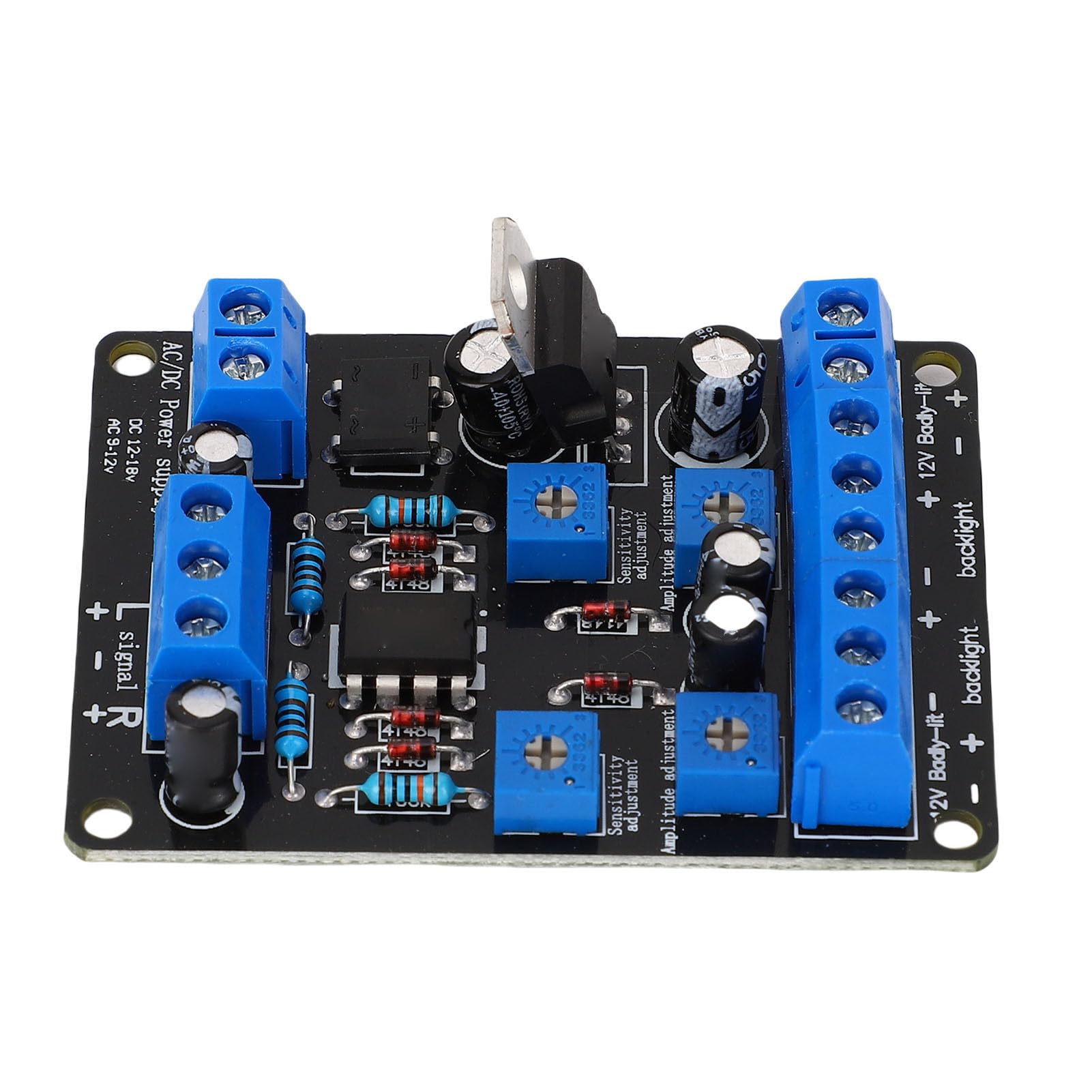 SEAFRONT Scheda Driver VU Meter Scheda Driver Livello DB Meccanismo di Azionamento della Testina Migliorato Ingresso CA 9-12 V CC 12-18 V con Regolazione di Ampiezza e sensibilità per la