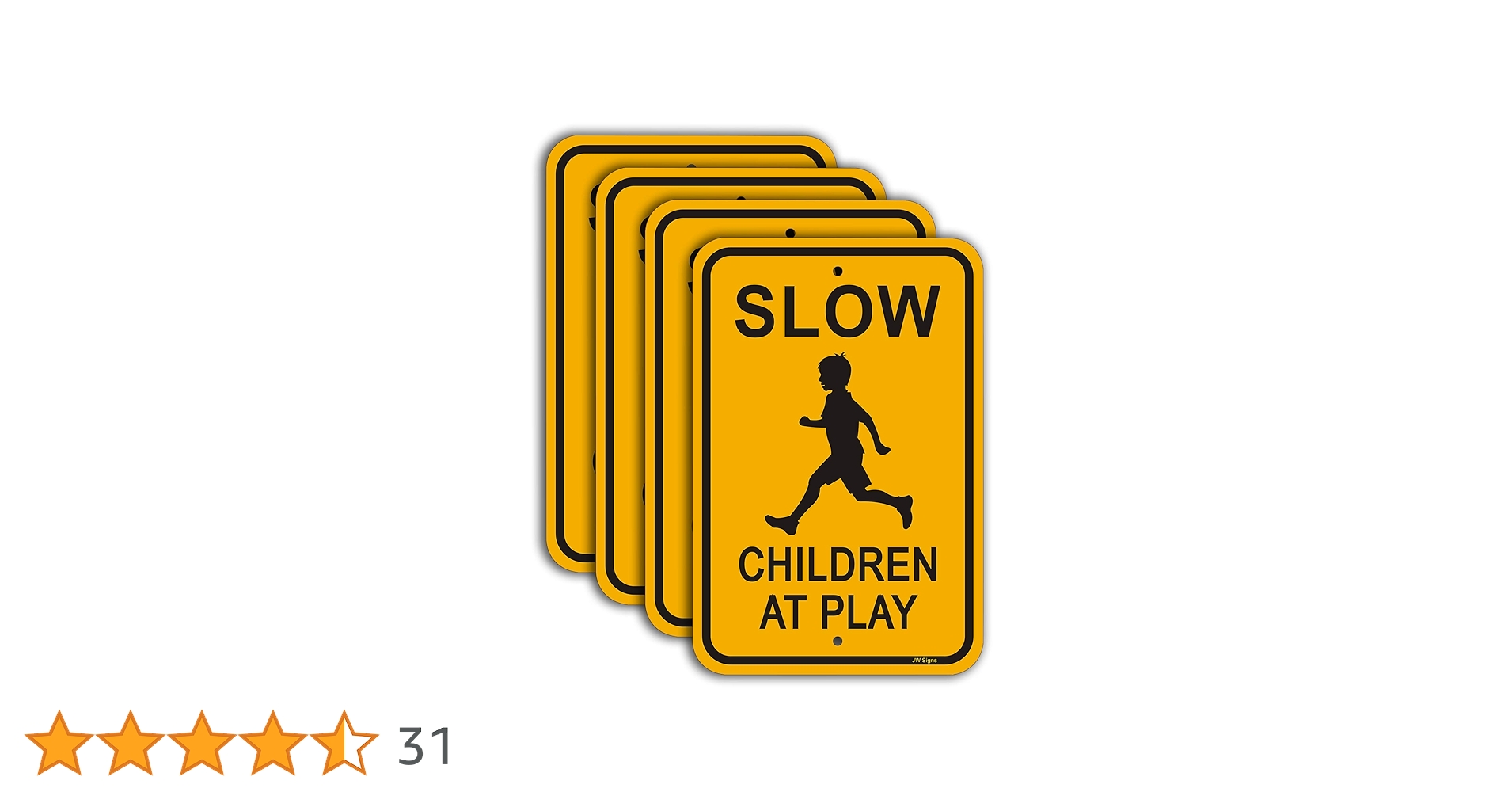 Amazon.co.jp: Slow Children at Play サイン スローダウンサイン 4個