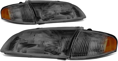 Auto Dynasty 4 piezas de carcasa negra izquierda+faro derecho + lámparas de esquina transparentes compatibles con Mazda 626 6 generación 98-99 disponible en Yaxa Costa Rica