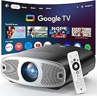 Projetor Bettdow Full HD 1080p, 850 ANSI Lumens, Android 9.0 e Google TV, WiFi 6, Bluetooth 5.0, Suporte 4K