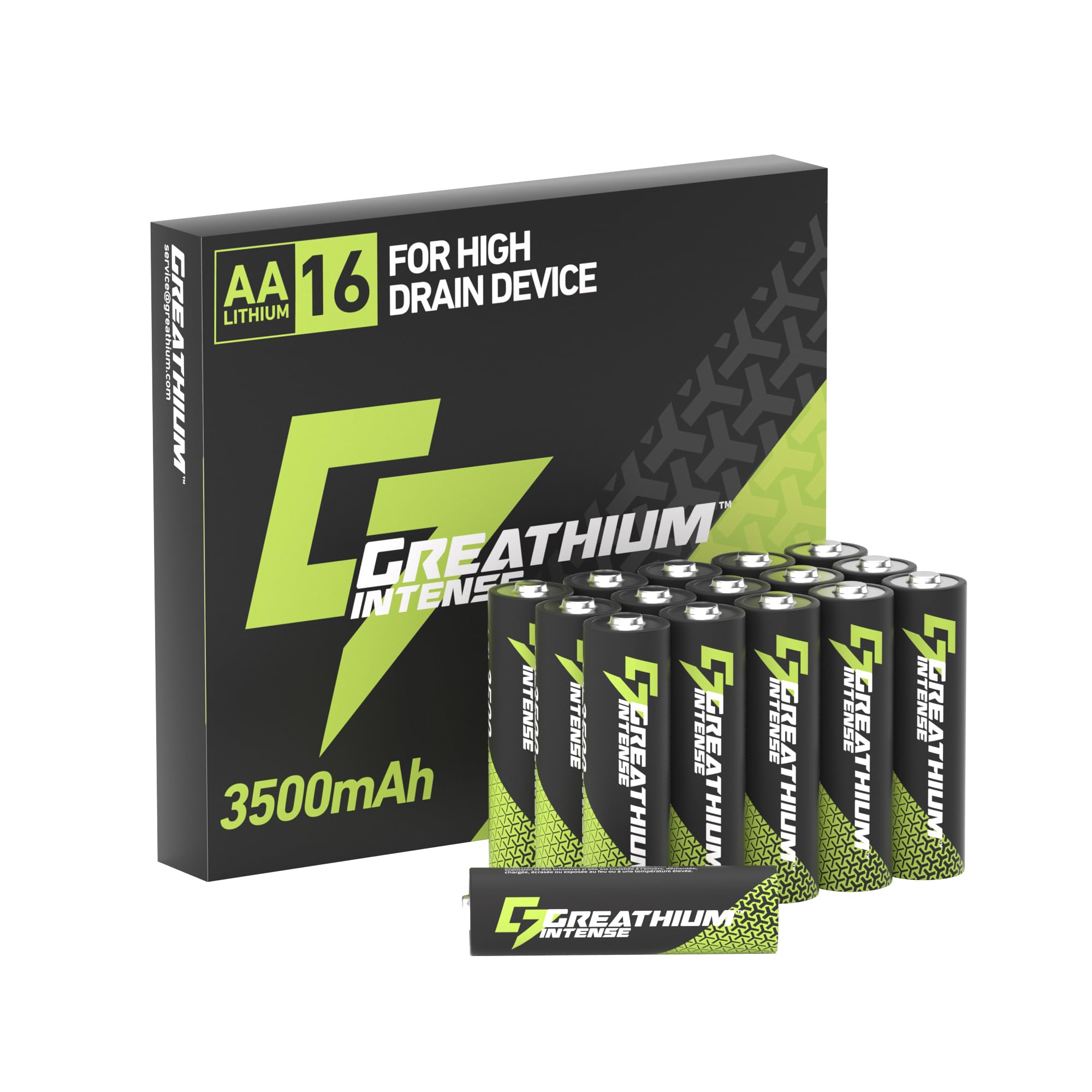 Greathium Lithium Batteries AA, 3500mAh 1.5V Double A Lithium, Lasting Batteries for Blink Camera, Non-Rechargeable 16 Pack
