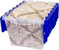 Vista 12 de Akro-Mils KeepBox 12 Gallon Storage Container, Nesting and Stackable Plastic Storage Box with Lid Attached, Clear Tote for Garages, Closets, and