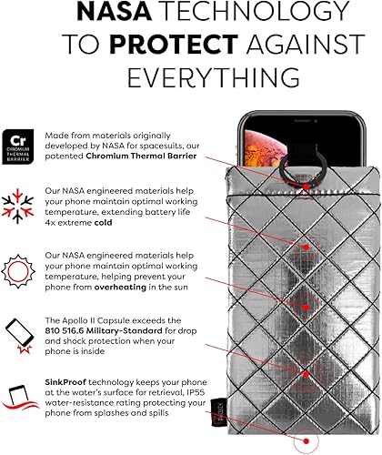 Miniatura 24 de PHOOZY Funda térmica Apollo II para teléfono con aislamiento para clima frío Extiende la duración de la batería 4 veces Accesorios de esquí