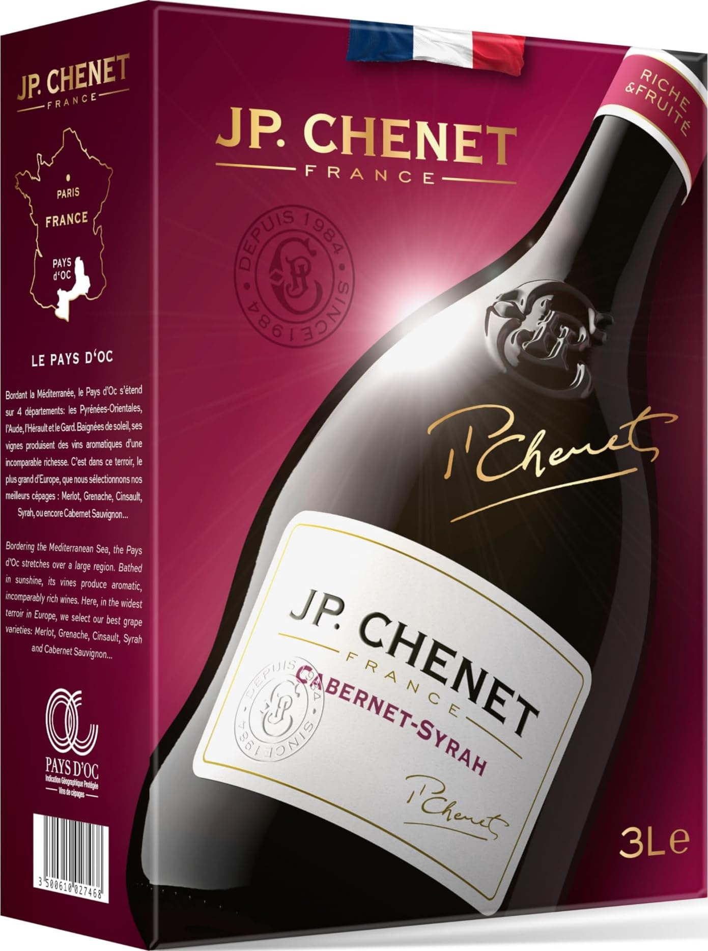 Amazon.co.jp: JPシェネ BIB カベルネ・シラー 3000ml : 食品・飲料・お酒