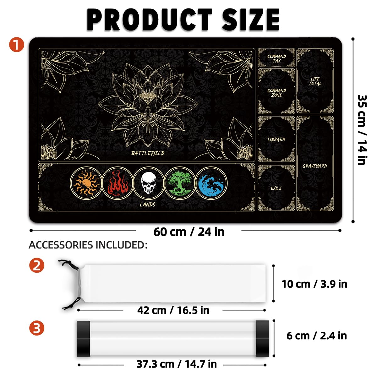 Amazon.com: MTG Playmat with Play Zones – Magic Play mat Card Game