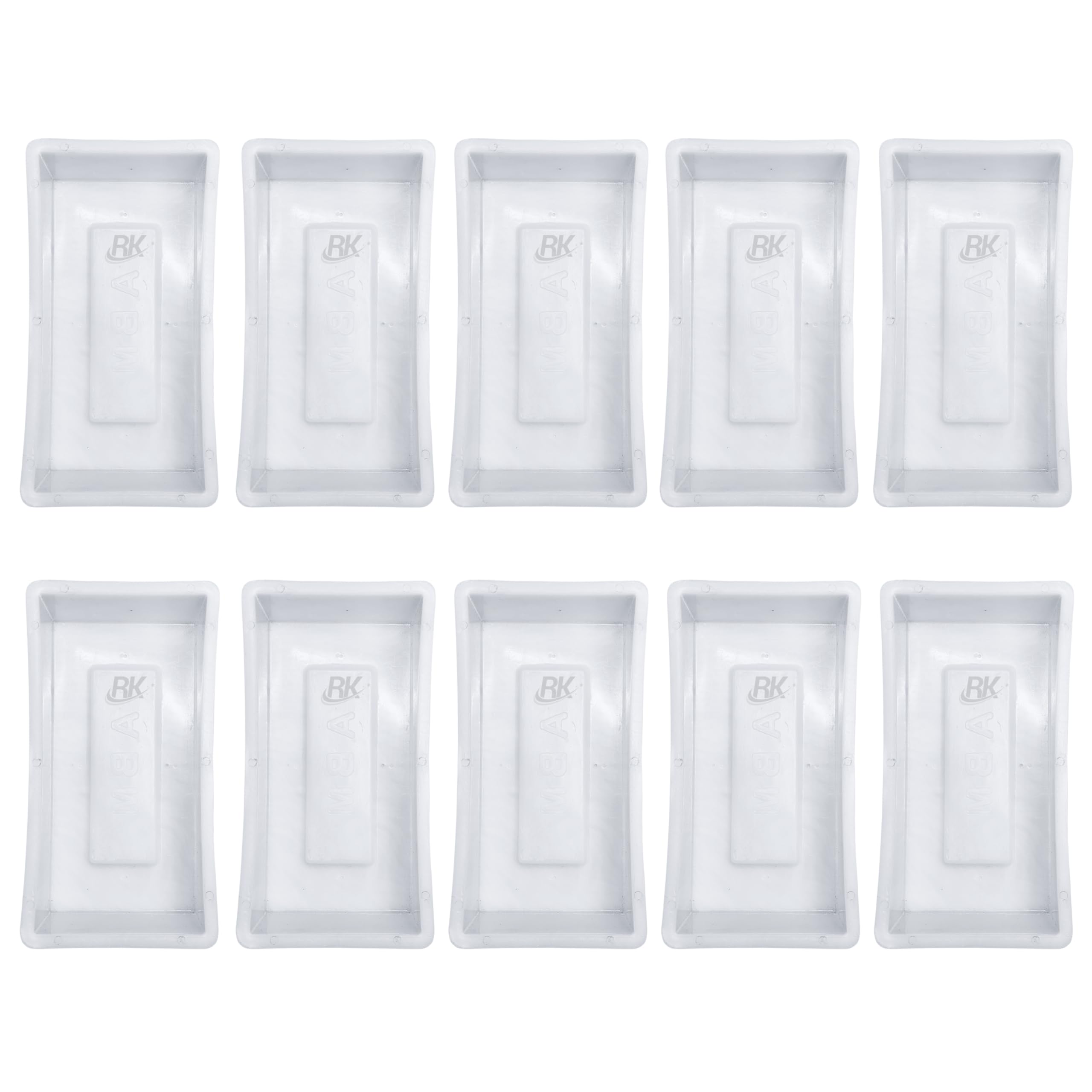 RK Plastic Brick Mould 10"x5"x3" (Pack of 12) | for Cement, Concrete, Paver Block & Interlocking Blocks | Reusable