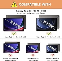 Vista 2 de INFILAND Funda para Galaxy Tab S10+ Plus 2024/ S9+ Plus/ S9 FE Plus, Cubierta con Soporte Multi-Ángulo Compatible con Samsung Tab S10 Plus/ S9
