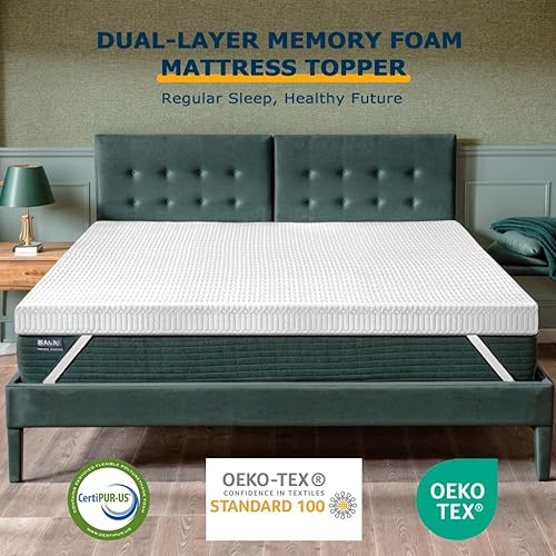 Miniatura 6 de Funda de colchón refrescante tamaño individual de 3 pulgadas, hipoalergénica, suave y transpirable para cubrecolchón individual de 3 pulgadas,