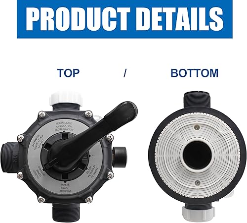 Miniatura 4 de 11496 Reemplazo de válvula de 6 vías para bomba de filtro de arena Intex de 14 y 16 pulgadas 26647EG, 26651EG.