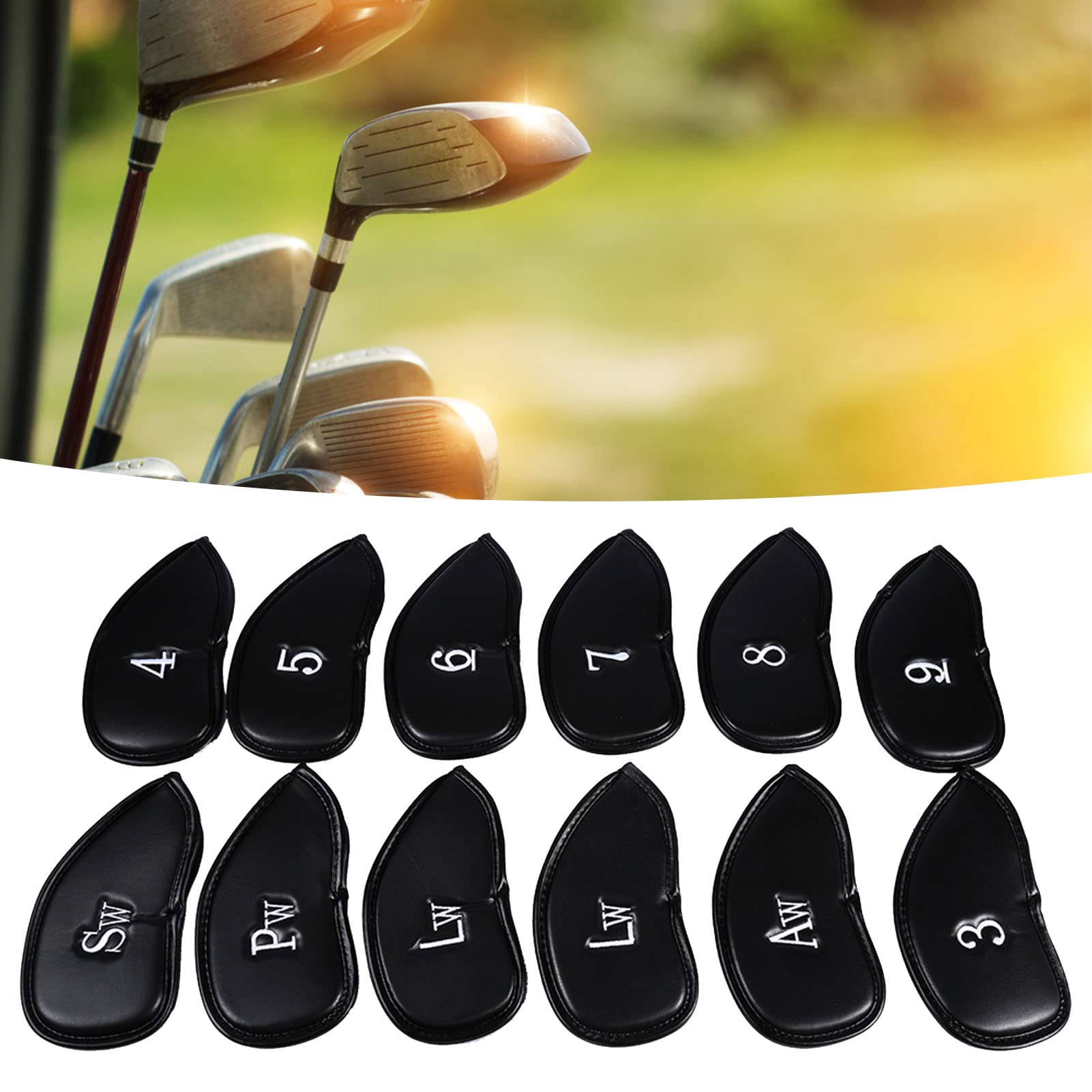 Copritesta Da Golf In Pelle PU Impermeabile - Fodera Morbida, Elastica, Protezione Mazze Da Golf