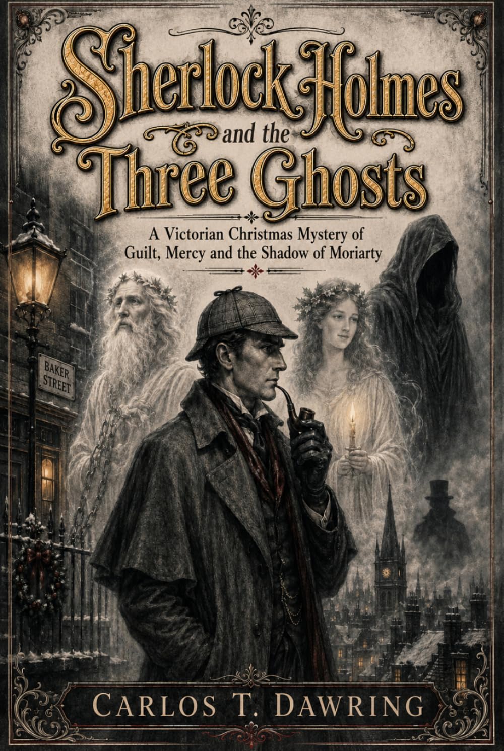 Sherlock Holmes & the Three Ghosts: A Victorian Christmas Mystery of Guilt, Mercy & the Shadow of Moriarty (The Carlos T Dawring Victorian Murder Mysteries)
