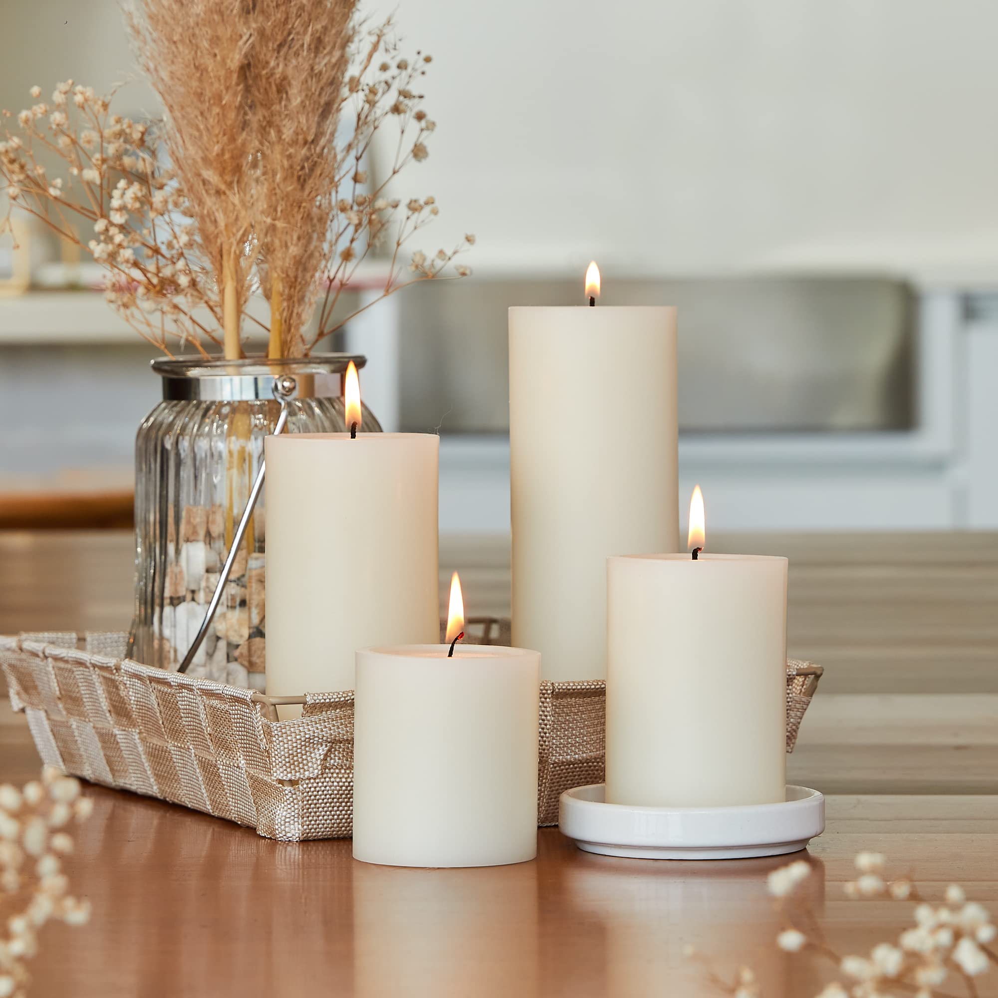 Candela Decorativa Fatta A Mano - Cilindrica Ø6.5x15 Cm, Combustione 56 Ore, Inodore E Senza Fumo - Foto 3