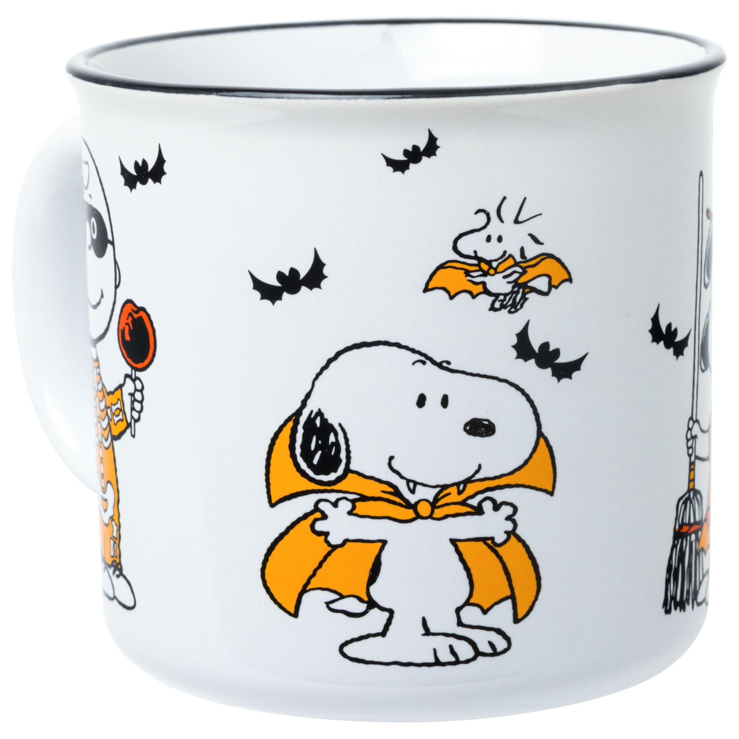 Silver Buffalo Peanuts Halloween Squad Costumes, Keramik Camper Tasse, 567 g | Charlie Brown, Snoopy, Woodstock, Lucy und Linus, 0,59 Liter