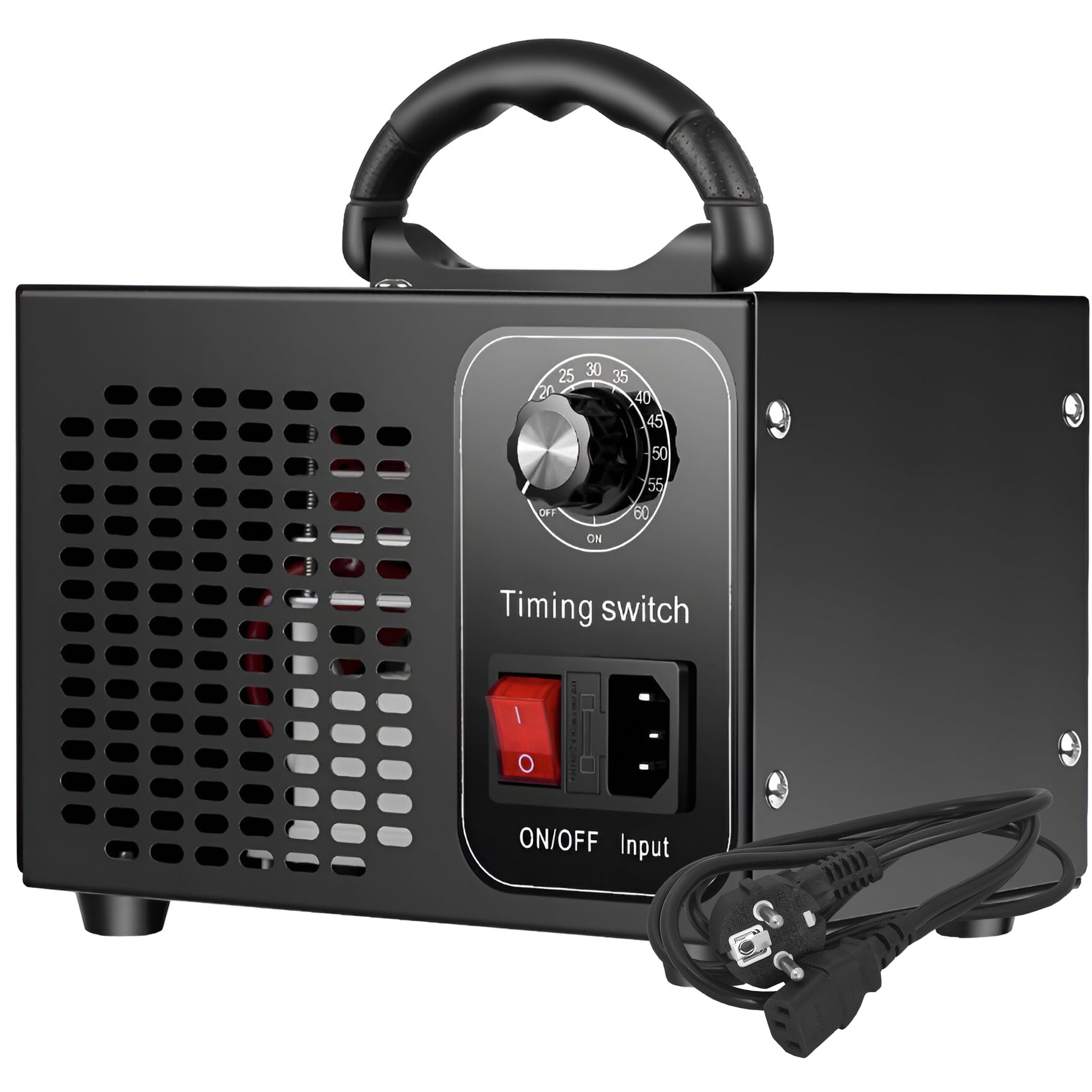 LTC Generator ozonu LXU233 – Timer - usuwa nieprzyjemne zapachy – wbudowany wentylator – moc 200 W – zasilanie 230 V AC/50 Hz – moc ozonowa 60000 mg/h – 200 x 135 x 135 mm