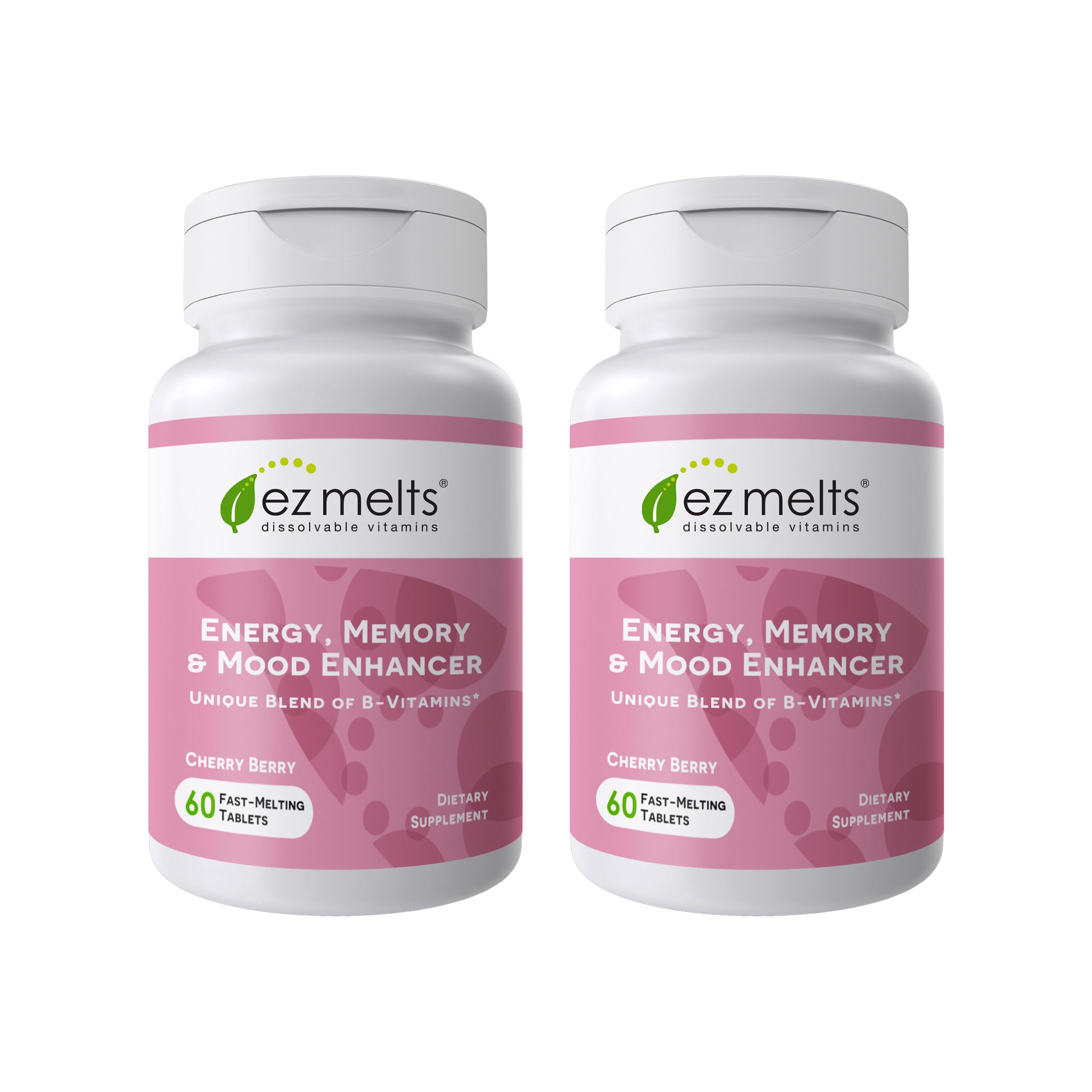 EZ Melts Dissolvable Energy, Memory & Mood Enhancer, 120 Tabs, Cherry Berry