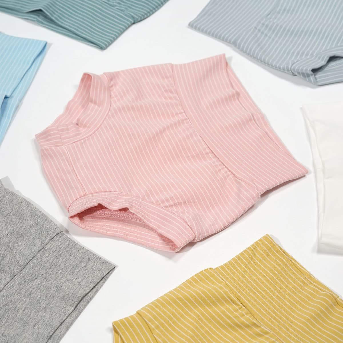 Baby Boys Girls 3 Pack High Waisted Bloomer Cotton Stripe Pure Bummies Shorts