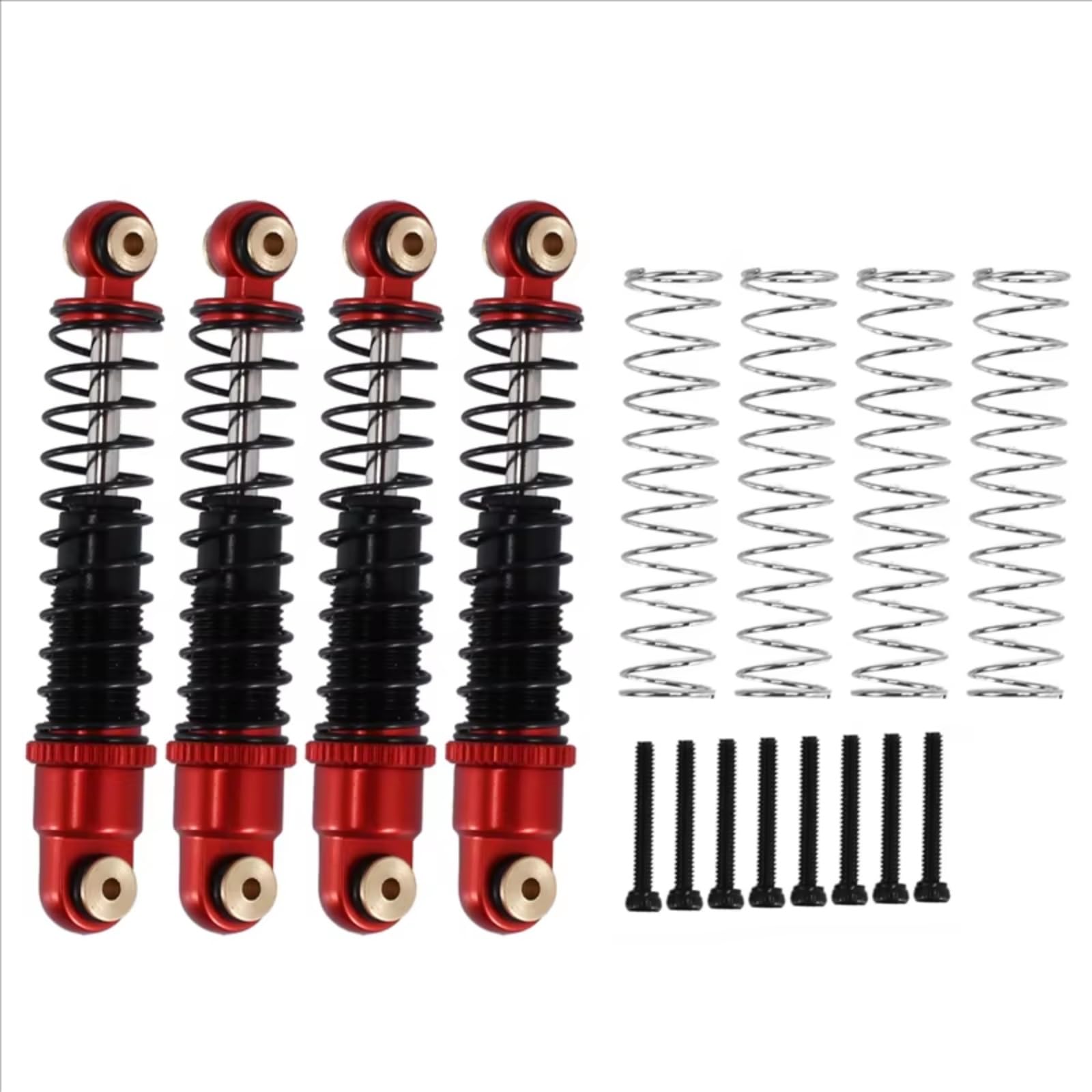 Compatible avec Axial pour SCX24 pour JLU pour Gladiator 1/24 Pièces De Mise À Niveau pour Véhicules Radiocommandés 4 Amortisseurs Métalliques Huile 40 Mm D'Amortisseur Rc
