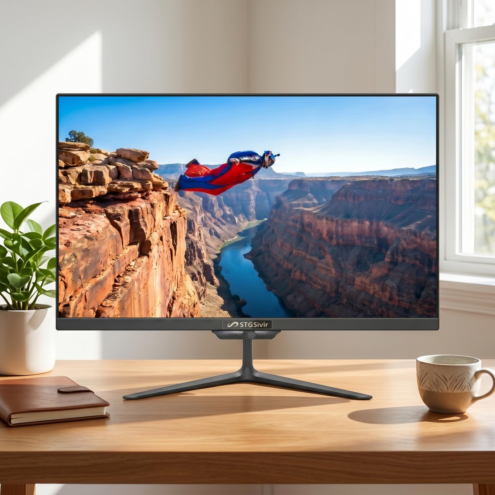 STGsivir Ordinateur Tout en Un, Écran 23.8" FHD, Core i7, 16G RAM, 512G SSD | PC Tout en un, WiFi, BT 5.0, Webcam, Win11 Pro, Noir, All in One PC for Maison & Bureau
