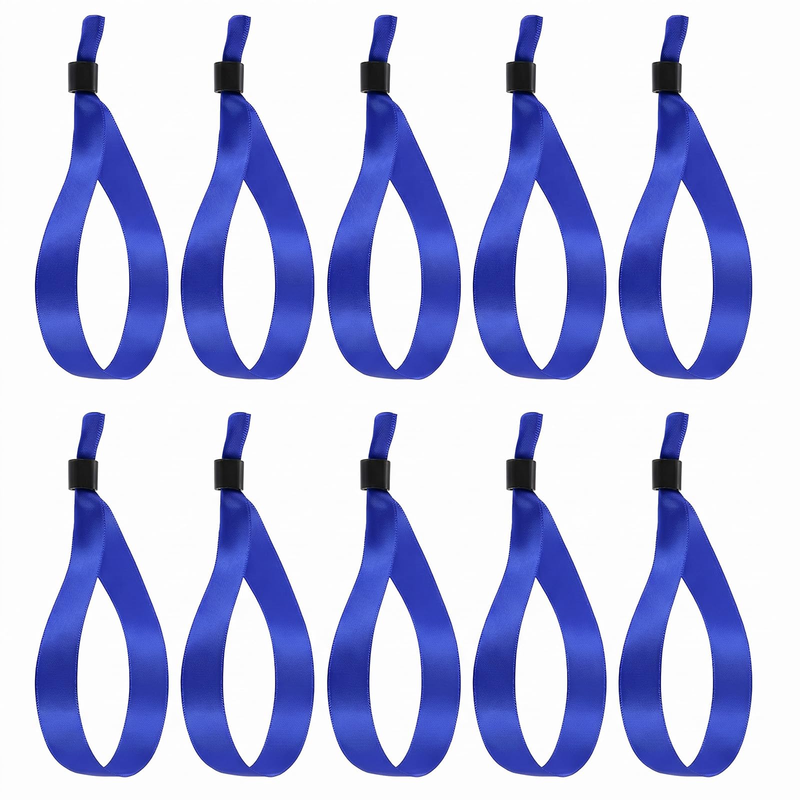 100 Pcs Disposable Event Wristbands Adjustable Satin Wrist Band for Training Meetings Concert Club Quick Release (100, Blue, One Size)