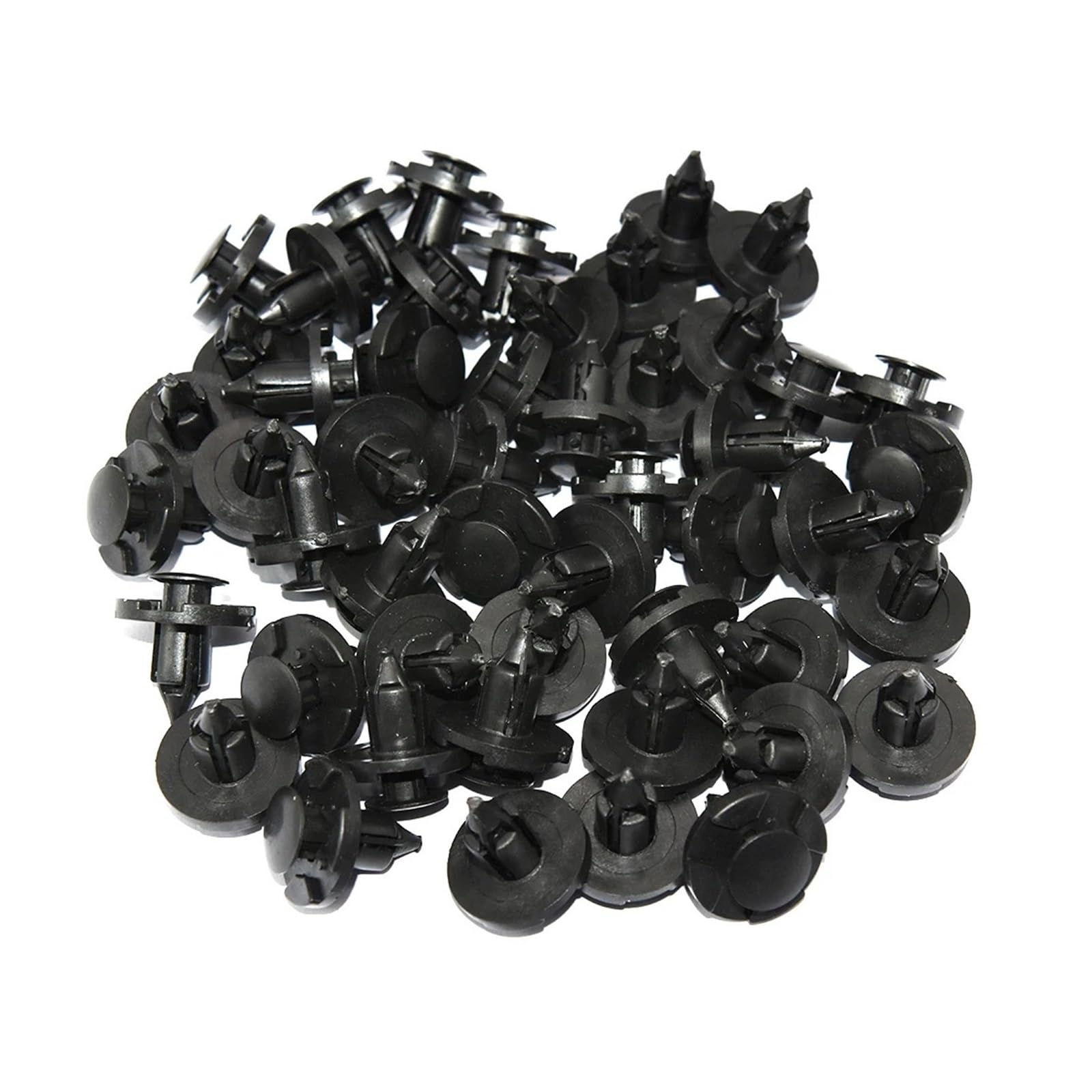 Kxfvyne One Color 50Pcs Set 8Mm Rivet Retainer Plastic Car Fastener Clip Auto Bumper Fenders Push Type Fixing Clips Compatible Livina Tiida Sylphy