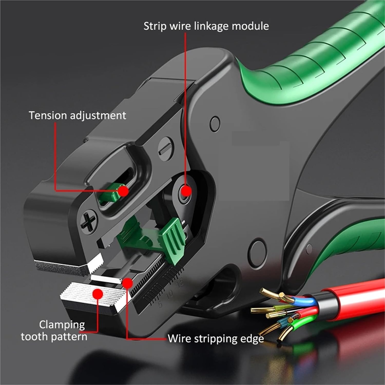 LA822510 Multifunctional Automatic Wire Stripping Pliers Fast Cable Cutting Nippers Adjustable Electrician Tool