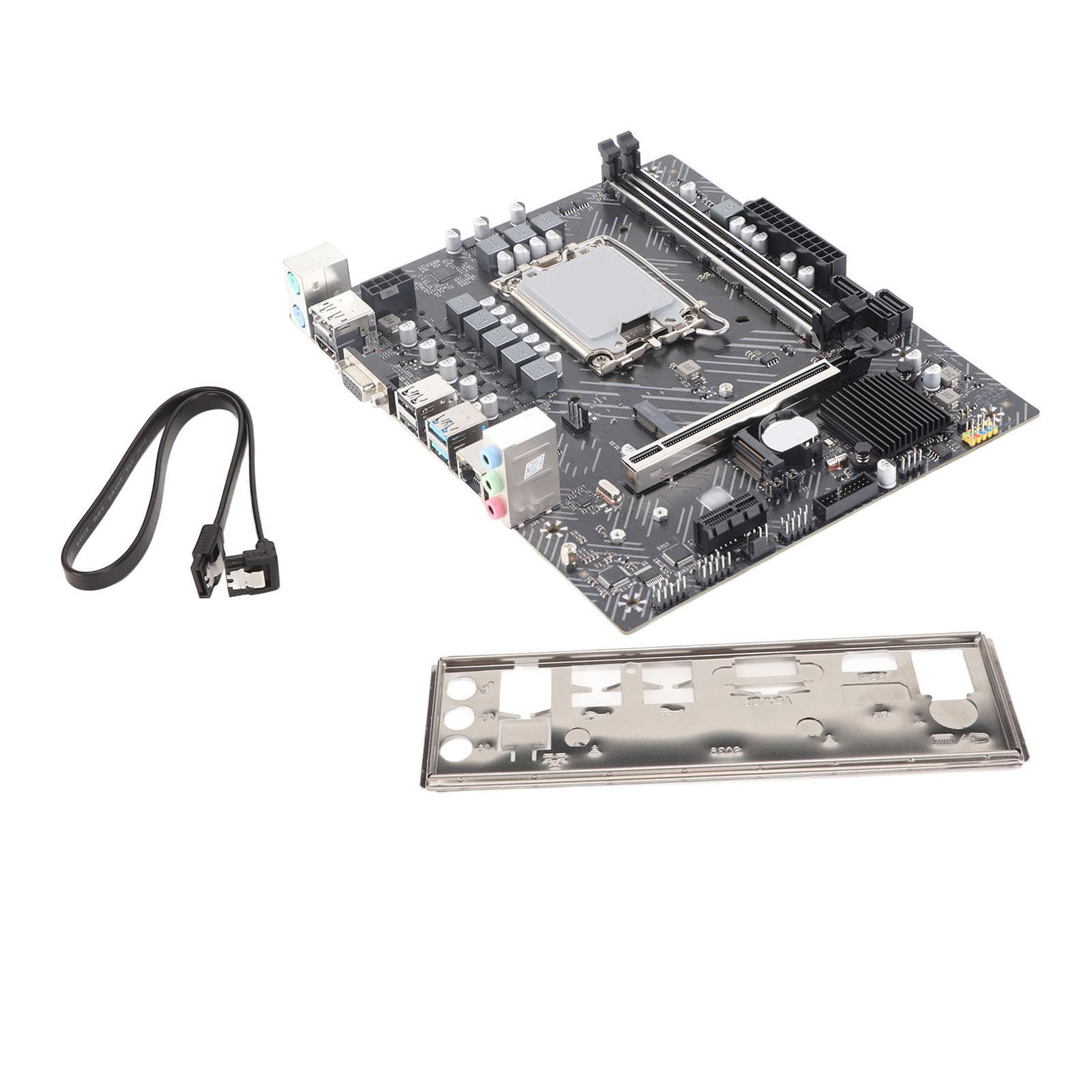 Pilipane Scheda Madre M LGa 1700 Pin DDR4 Scheda Madre per Computer Desktop per CPU M.2 Core 12 Generazione con Interfaccia WiFi, Scheda Madre da Gioco H610,