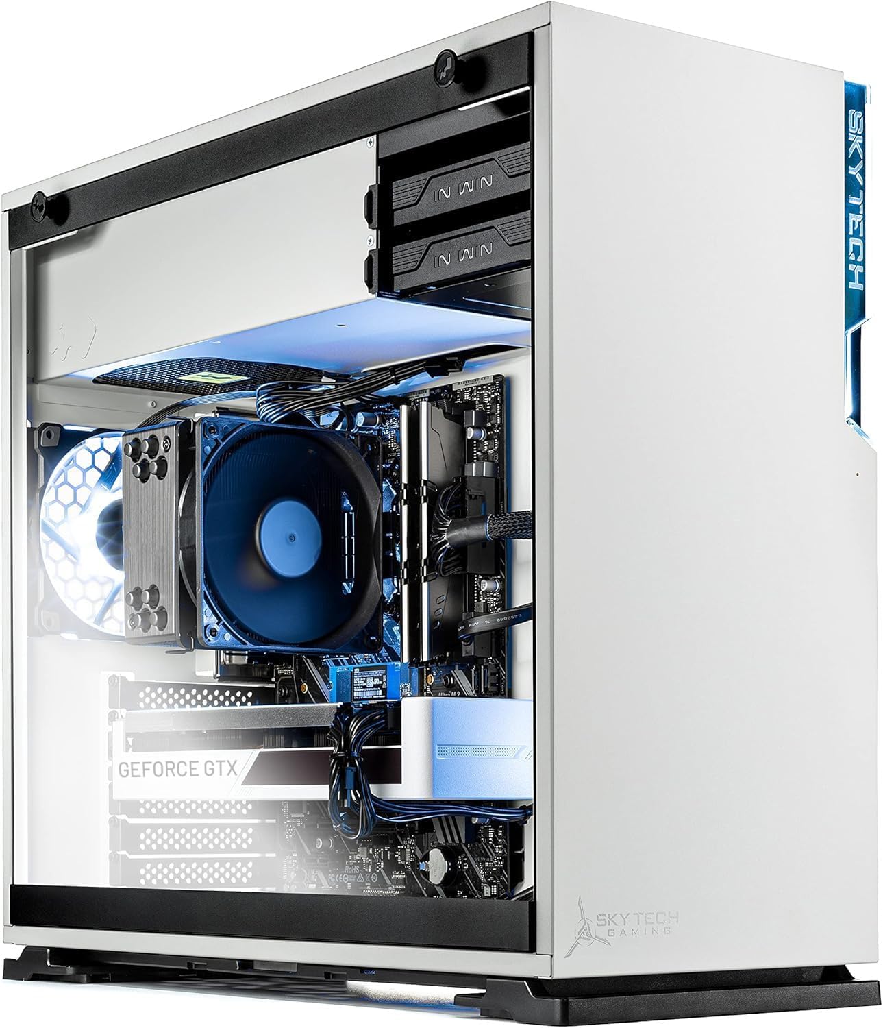 Skytech Gaming Skytech Shiva Gaming PC Desktop – AMD Ryzen 5 3600 3.6 GHz, GTX 1660 Super, 500GB SSD, 16G DDR4 3200, 650W Gold PSU, AC Wi-Fi, Windows 11 Home 64-bit