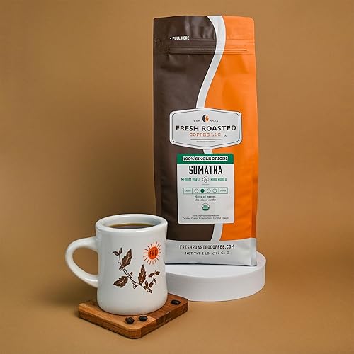 Vista 192 de Fresh Roasted Coffee, Yirgacheffe Kochere Etíope oscuro, 2 libras (32 oz), tostado oscuro, Kosher, grano entero